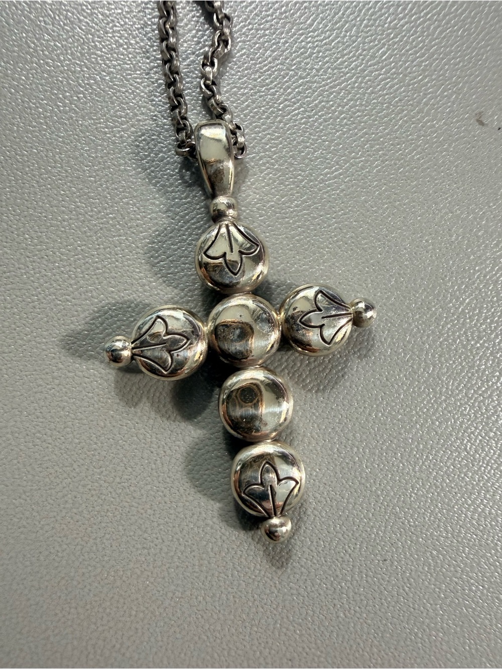Brighton Silver Crystal Cross Pendant Necklace - Picture 7 of 7